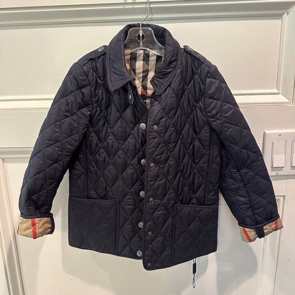 Kids Burberry quilted jacket